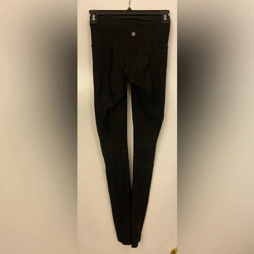 Lululemon Mapped Out High Rise Tight Camo Black Gray Size 4